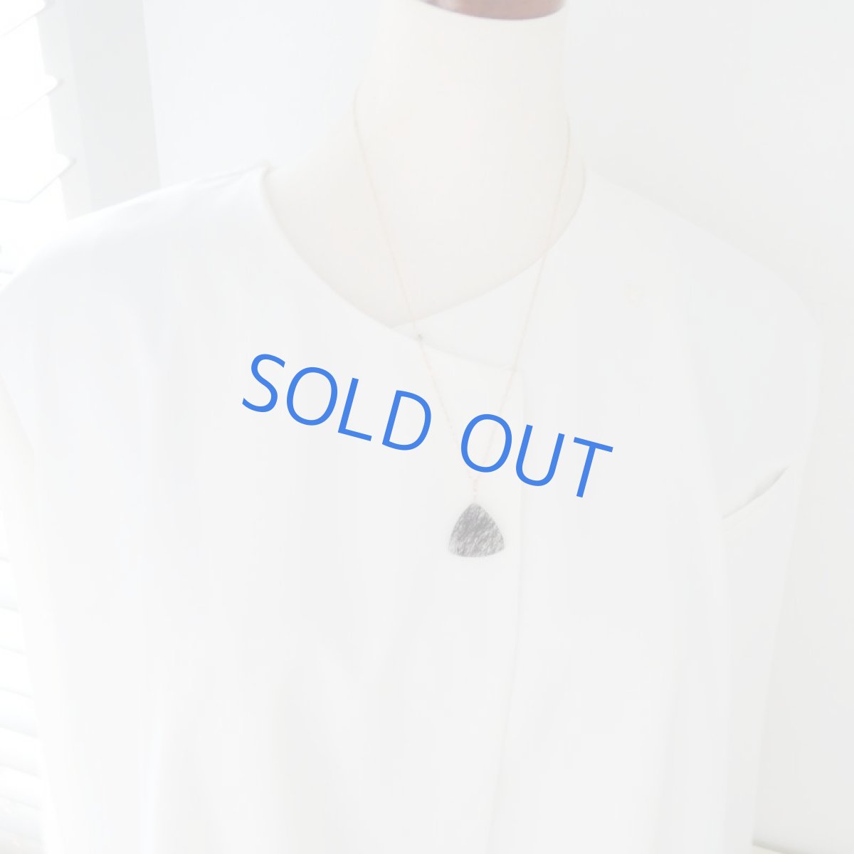 画像7: 【1点もの】ブラックルチルトルマリンインクォーツ　大粒サンカク　14kgf約50cmネックレス (7)