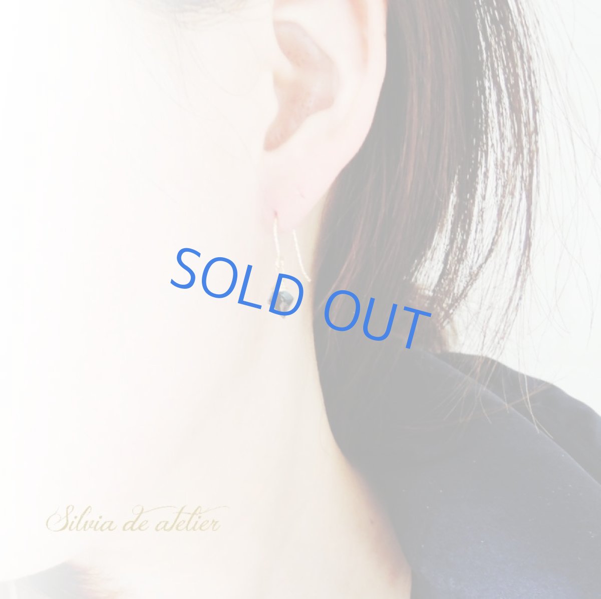 画像5: 【在庫僅少・金具変更可】４A　ロンドンブルートパーズ　プリンセスカット　8mmサイズ　14kgfフックピアス (5)