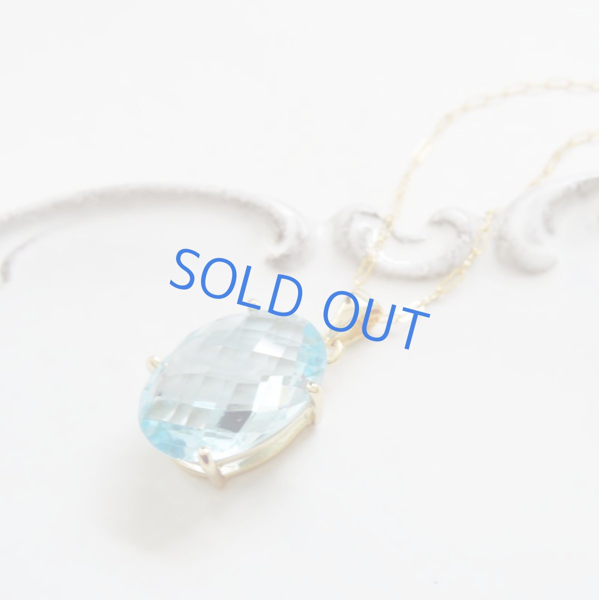 画像4: 【残り1】希少！超大粒　宝石質　スカイブルートパーズ　オーバル　14kgf約50cmネックレス (4)