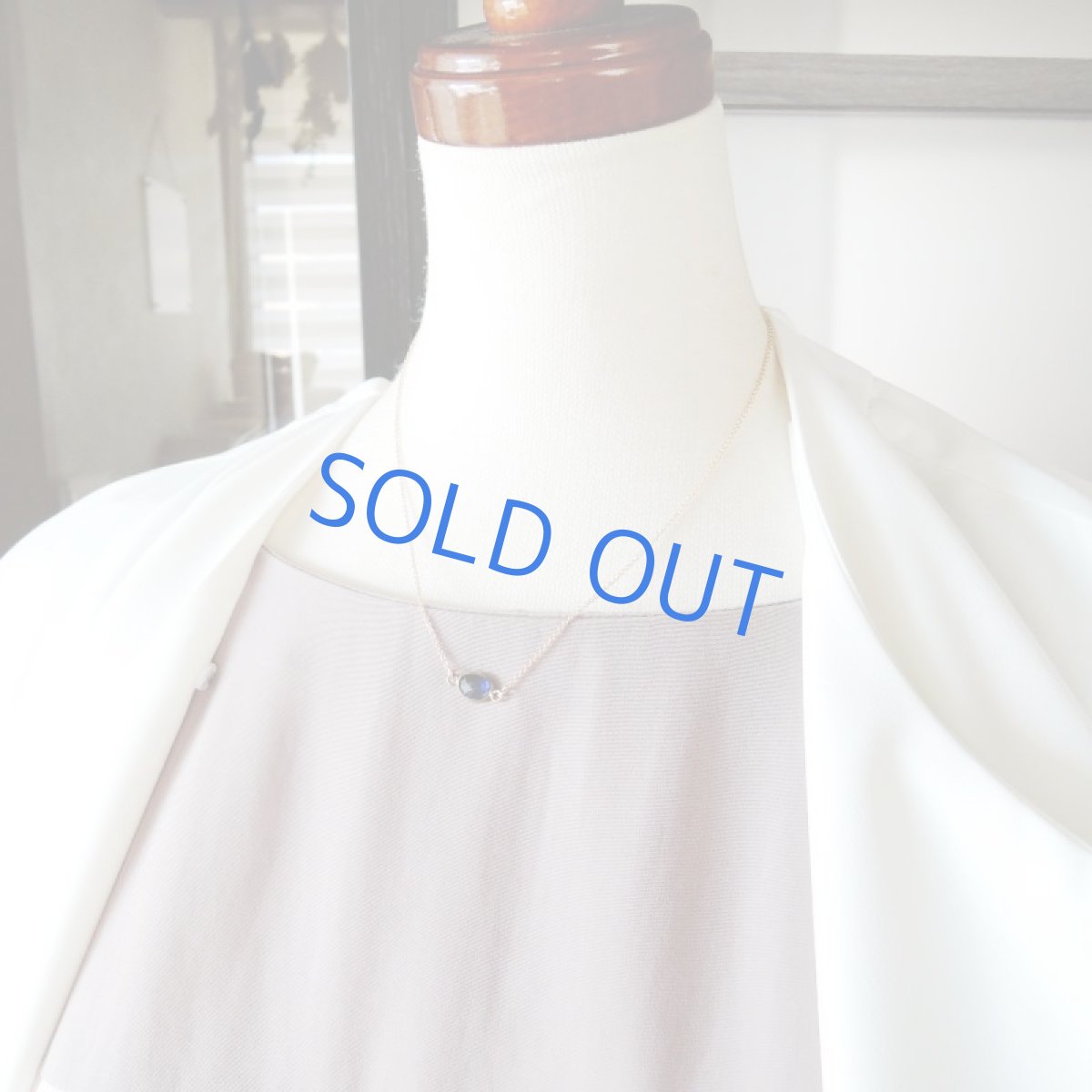 画像5: AAA カシミールカイヤナイト フレームストーン 約40cm 14kgfチェーンネックレス  (5)