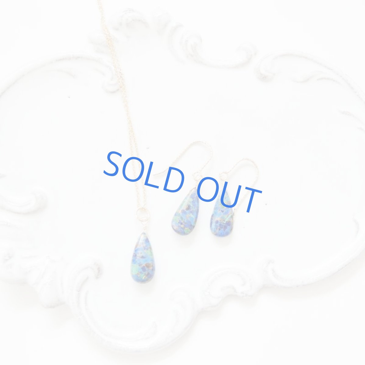 画像7: 【限定数のみ】ラピス×ターコイズ×カッパー　ペアシェイプ　一粒ネックレス　約40cm14kgfネックレス (7)