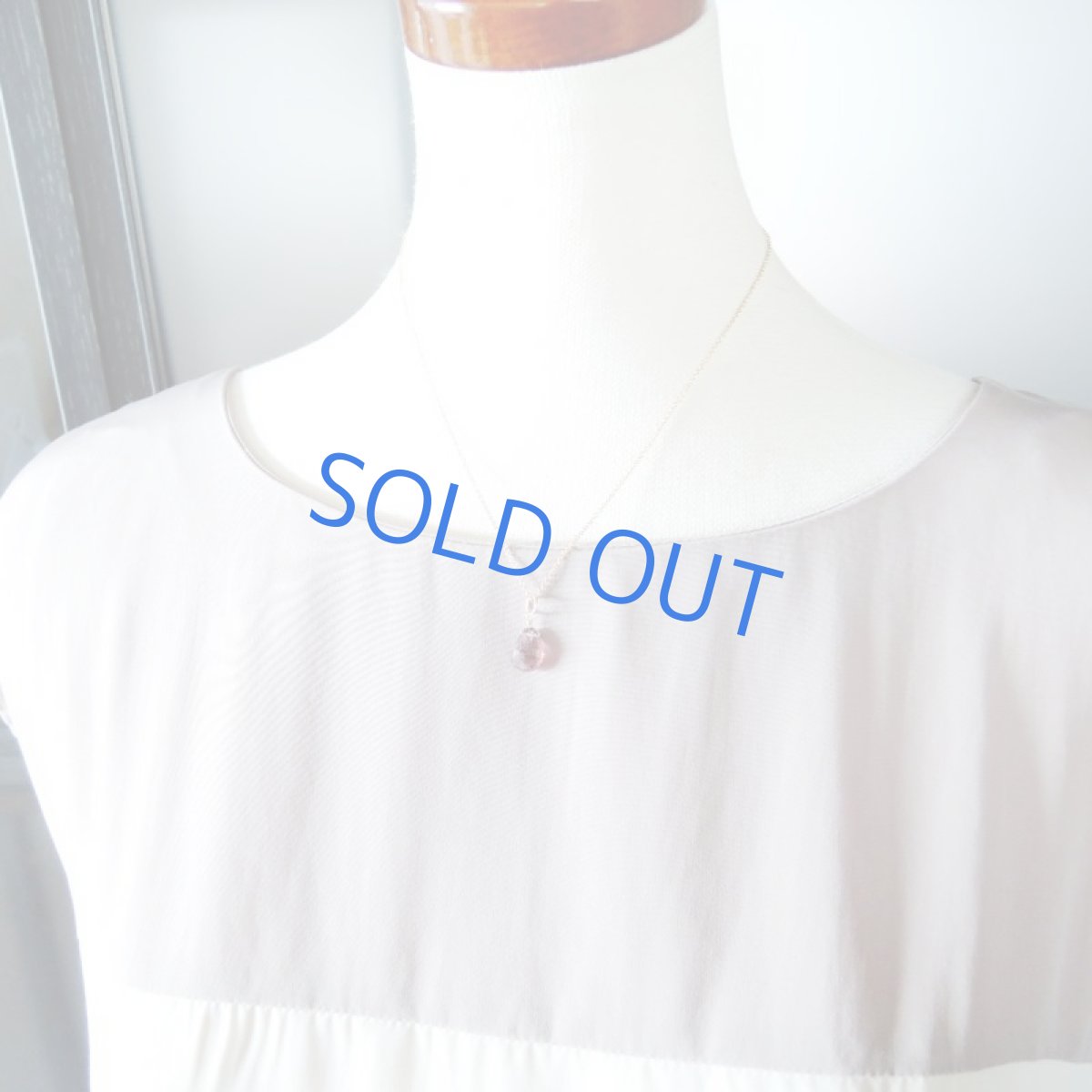 画像7: 【1点もの・レッドブラックD】AAAエレスチャルクォーツ ペアシェイプ 14kgfチェーンネックレス  (7)