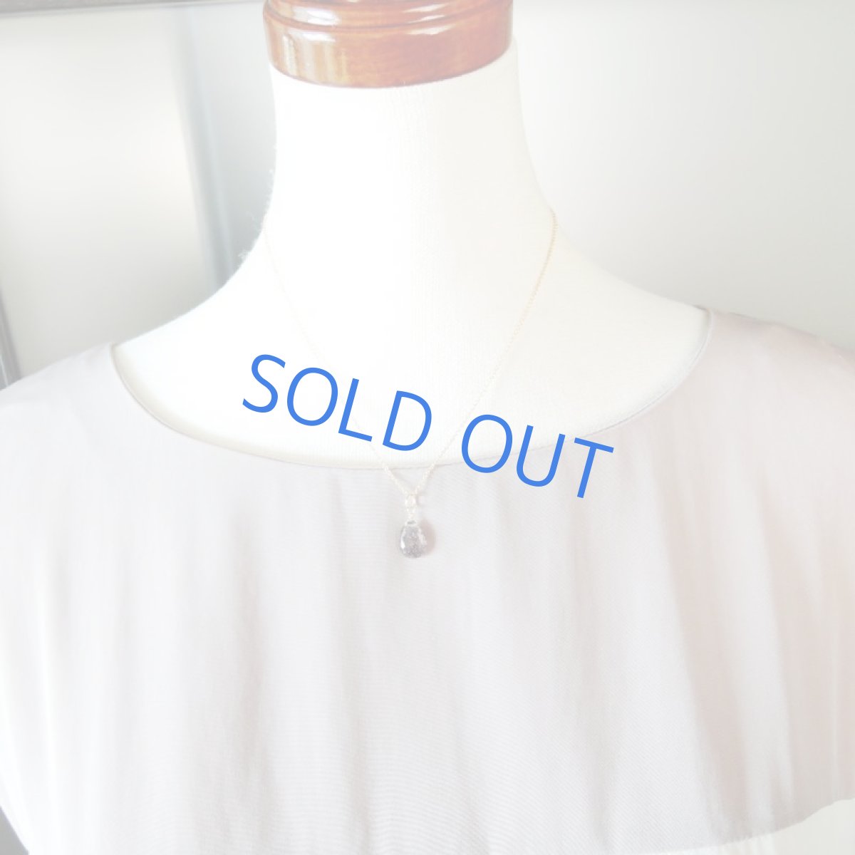 画像6: 【1点もの・レッドブラックD】AAAエレスチャルクォーツ ペアシェイプ 14kgfチェーンネックレス  (6)