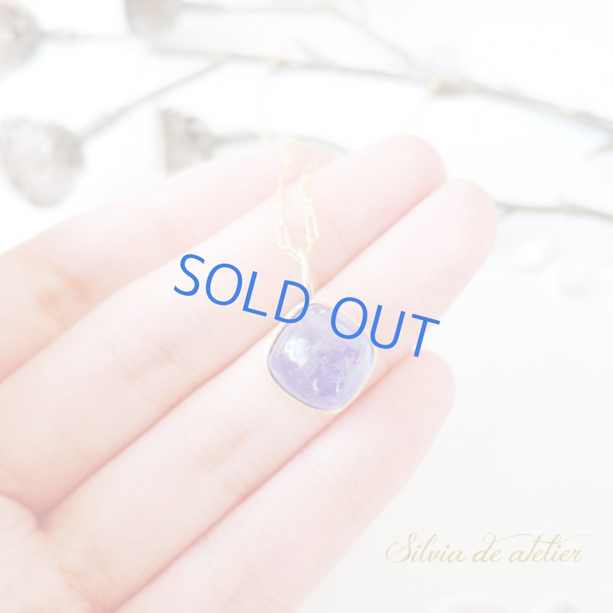 画像4: 【1点もの・マットフレームB】4Aランク タンザナイト ひし型 14kgfネックレス約50cm (4)