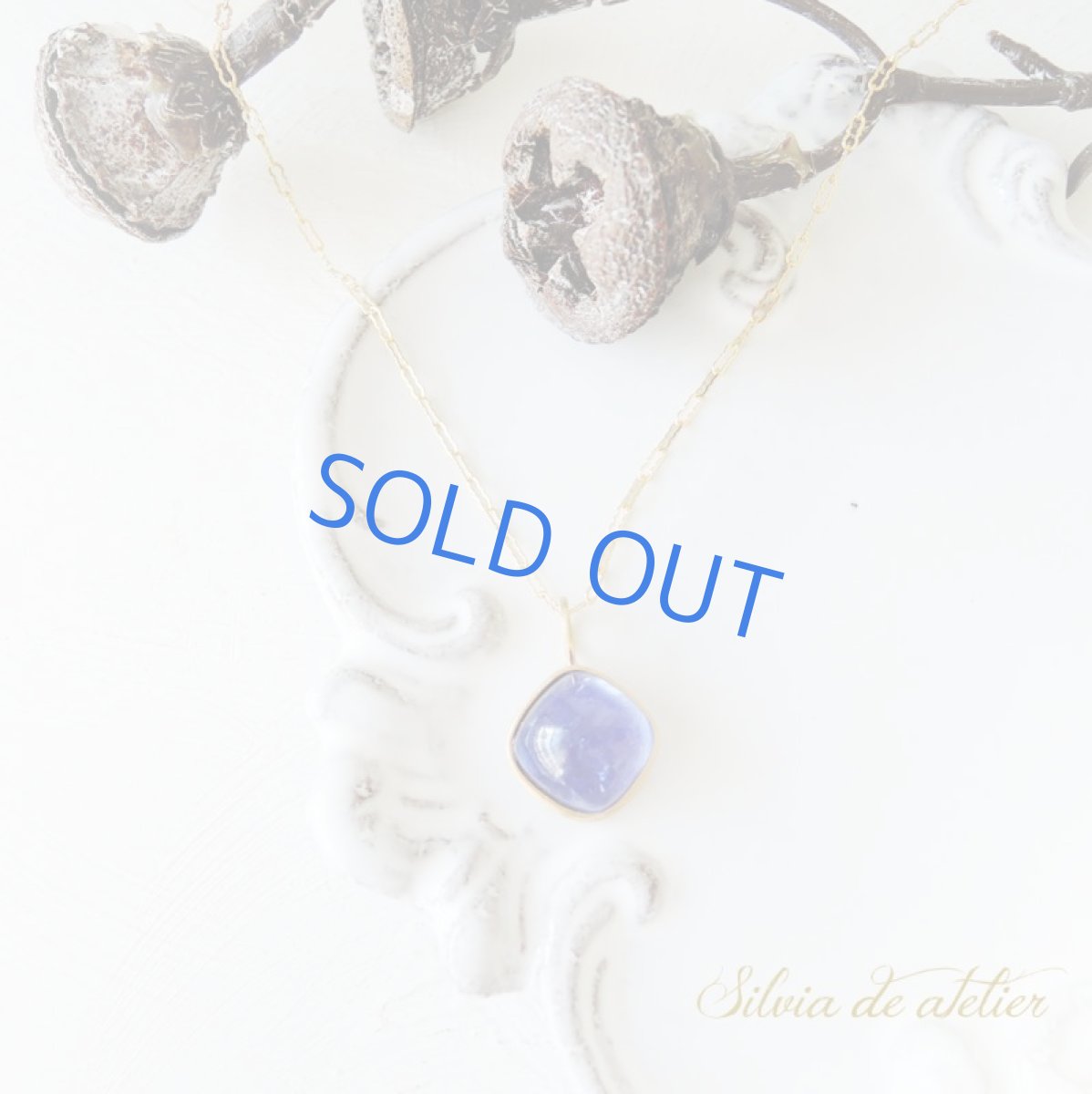 画像6: 【1点もの・マットフレームB】4Aランク タンザナイト ひし型 14kgfネックレス約50cm (6)