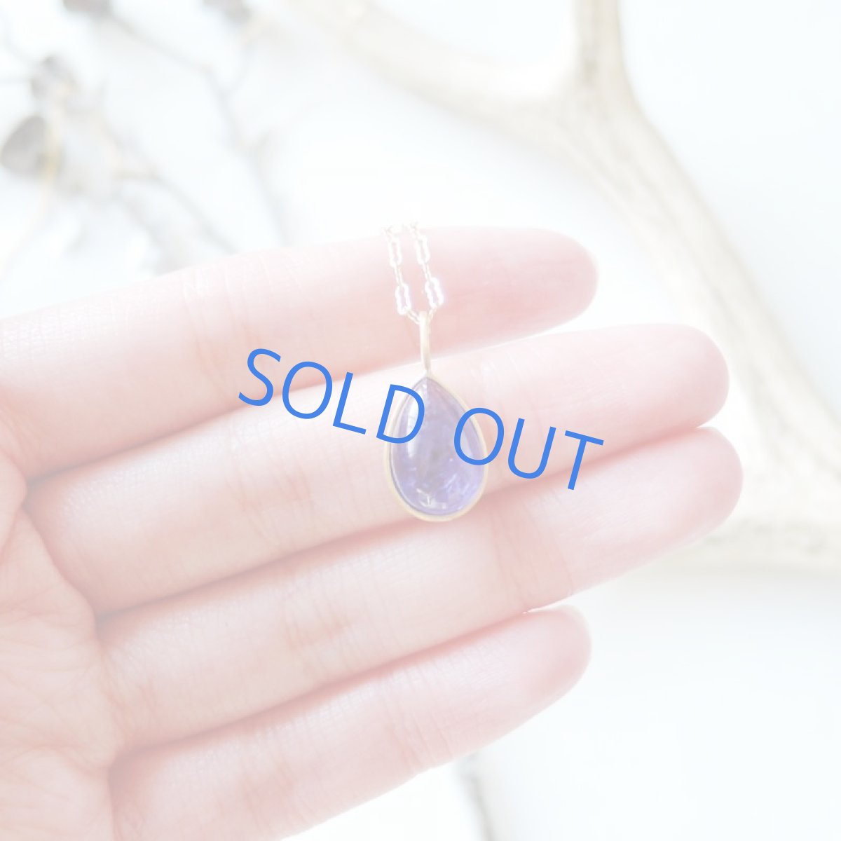 画像3: 【1点もの・マットフレームD】4Aランク タンザナイト しずく型 14kgfネックレス約50cm (3)