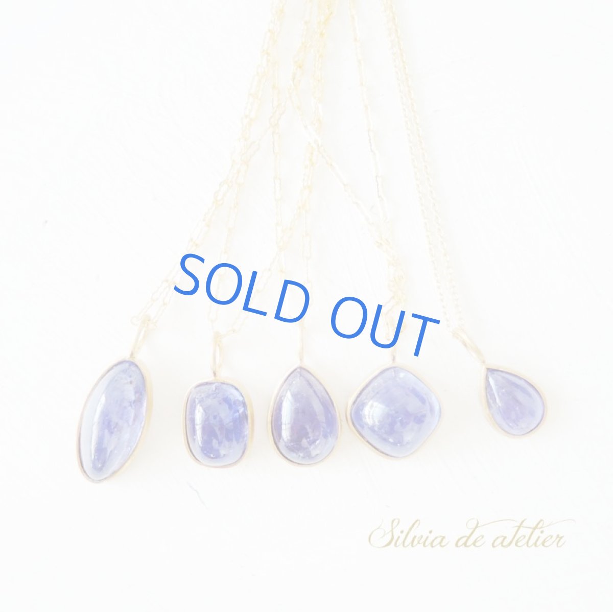 画像7: 【1点もの・マットフレームA】4Aランク タンザナイト ティアドロップ型 14kgfネックレス約40cm (7)