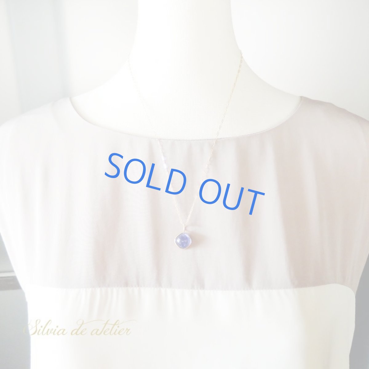 画像8: 【1点もの・マットフレームB】4Aランク タンザナイト ひし型 14kgfネックレス約50cm (8)