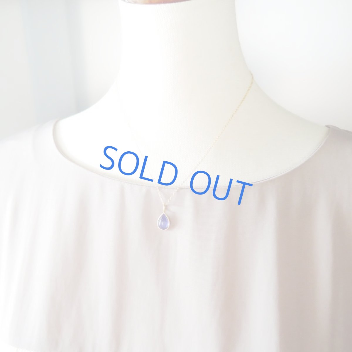 画像9: 【1点もの・マットフレームA】4Aランク タンザナイト ティアドロップ型 14kgfネックレス約40cm (9)