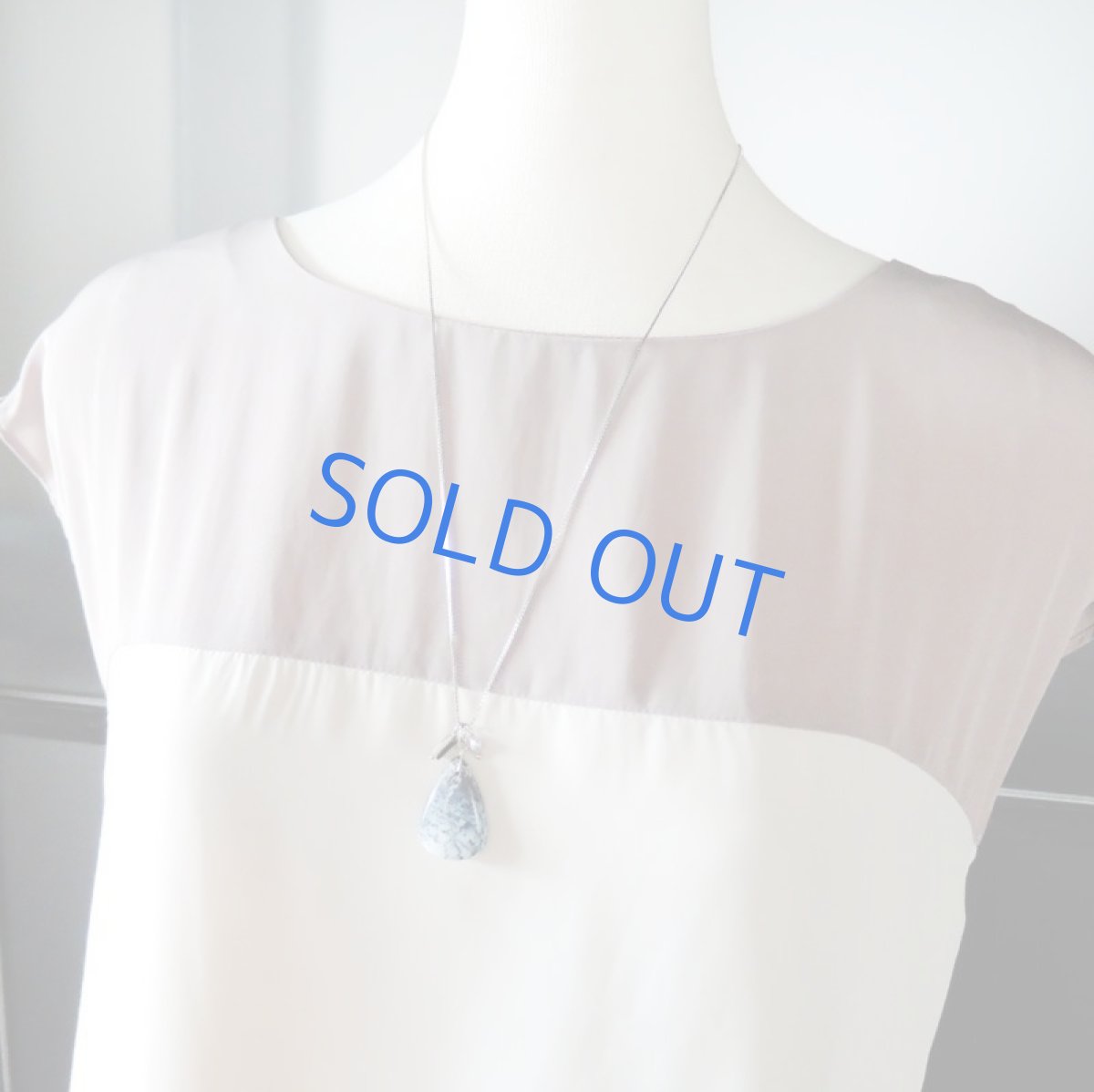 画像6: 1点もの デンドリティックオパール シルバーチェーン ミディアムネックレス (6)