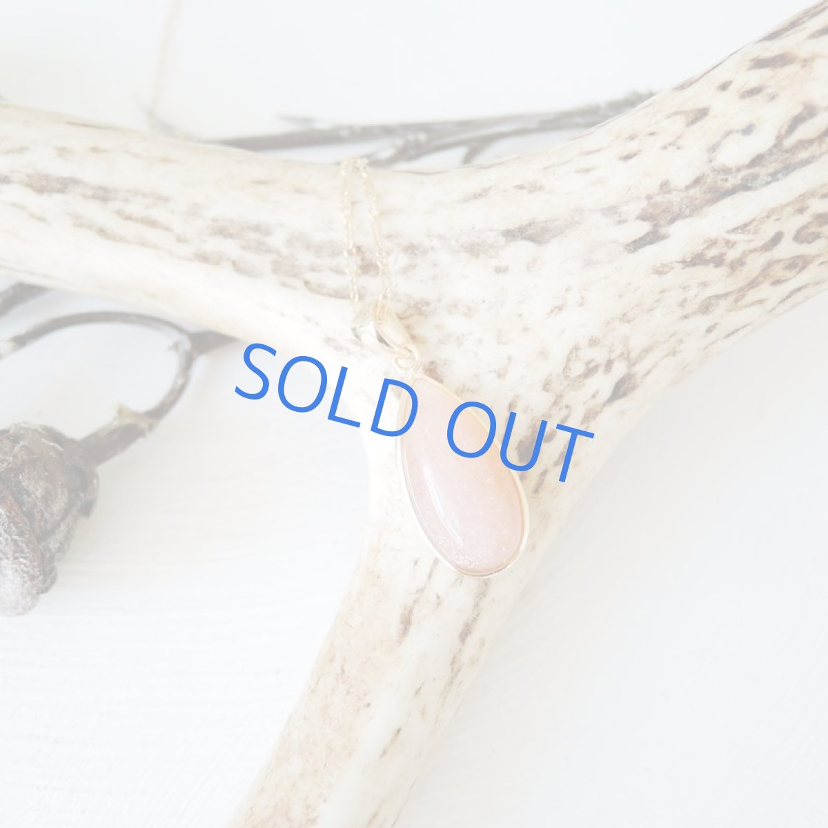 画像5: 残り1　サンストーンペアシェイプ　フレームペンダント　14kgf約50cmネックレス (5)