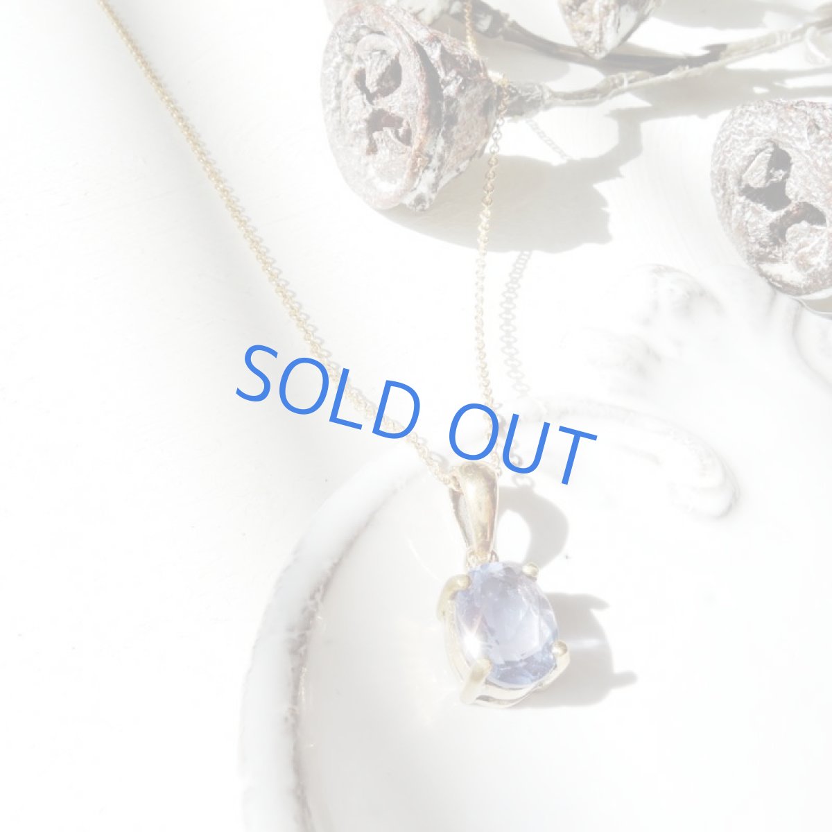 画像3: 【1点もの・B】AAA　宝石質　カラーチェンジ　ブルーフローライト　オーバルジェム　14kgf約40cmネックレス (3)