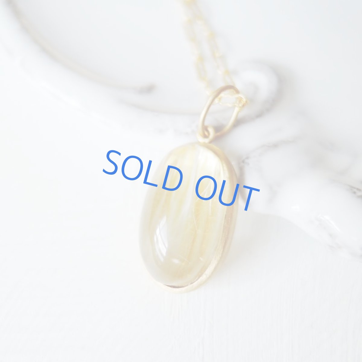 画像5: 1点もの　ブラジル産タイチンルチルクォーツ　フレームペンダント　14kgf約50cmネックレス (5)