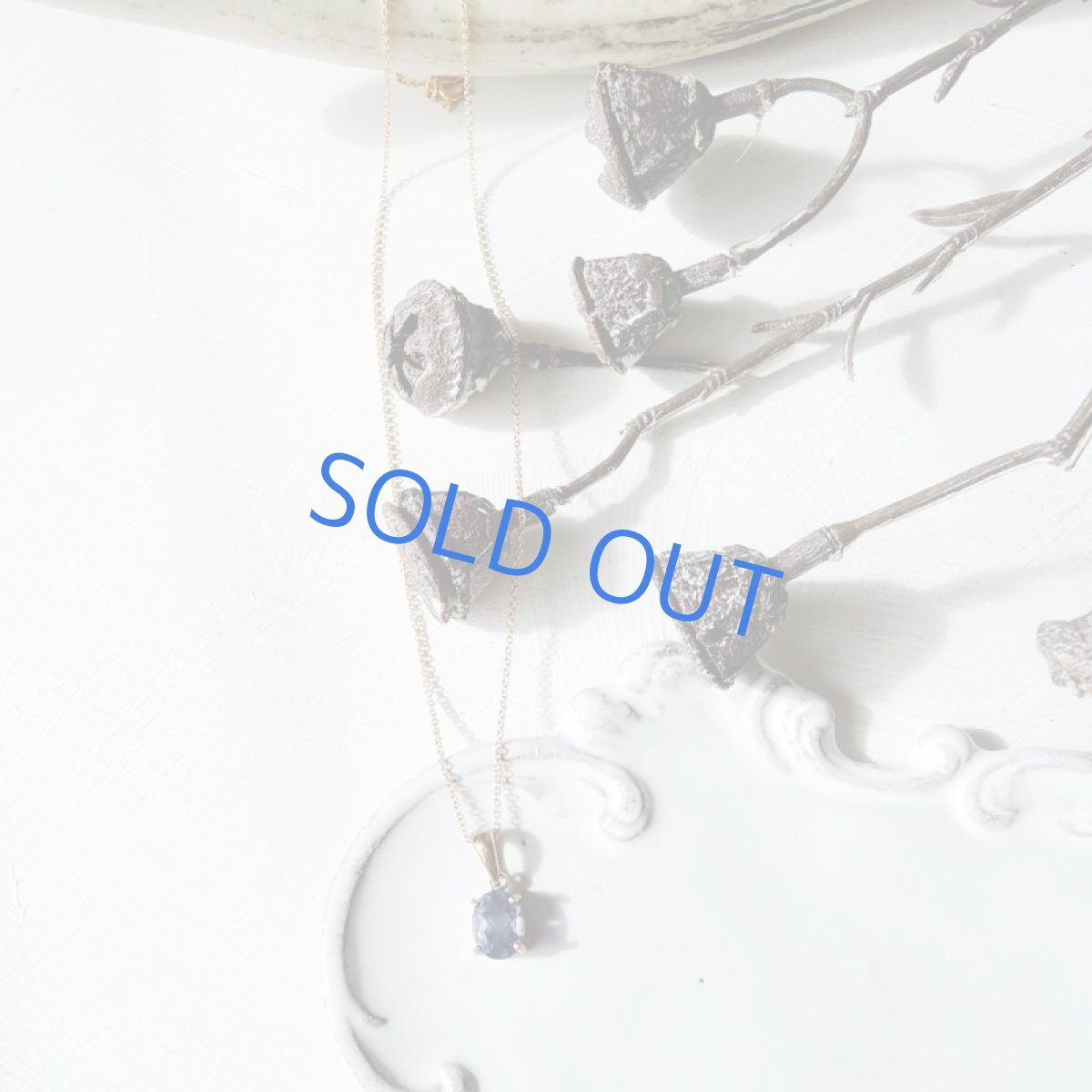 画像4: 【1点もの・B】AAA　宝石質　カラーチェンジ　ブルーフローライト　オーバルジェム　14kgf約40cmネックレス (4)