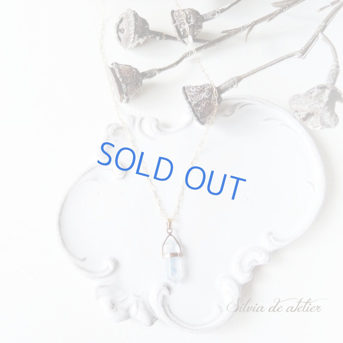 画像4: 【1点もの・A】デュモルチェライトインクォーツ 結晶体 ペンダント 約50cm14kgfネックレス (4)