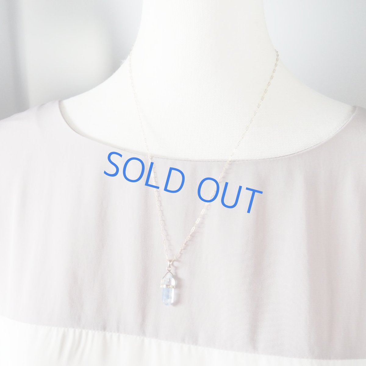 画像5: 【1点もの・A】デュモルチェライトインクォーツ 結晶体 ペンダント 約50cm14kgfネックレス (5)