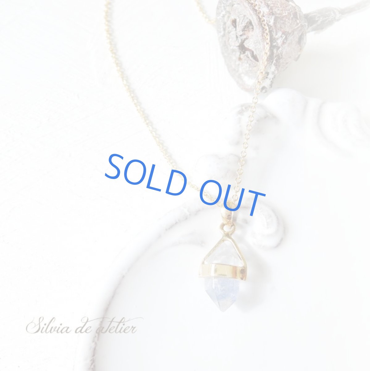 画像3: 【1点もの・B】デュモルチェライトインクォーツ 結晶体 ペンダント 約40cm14kgfネックレス (3)