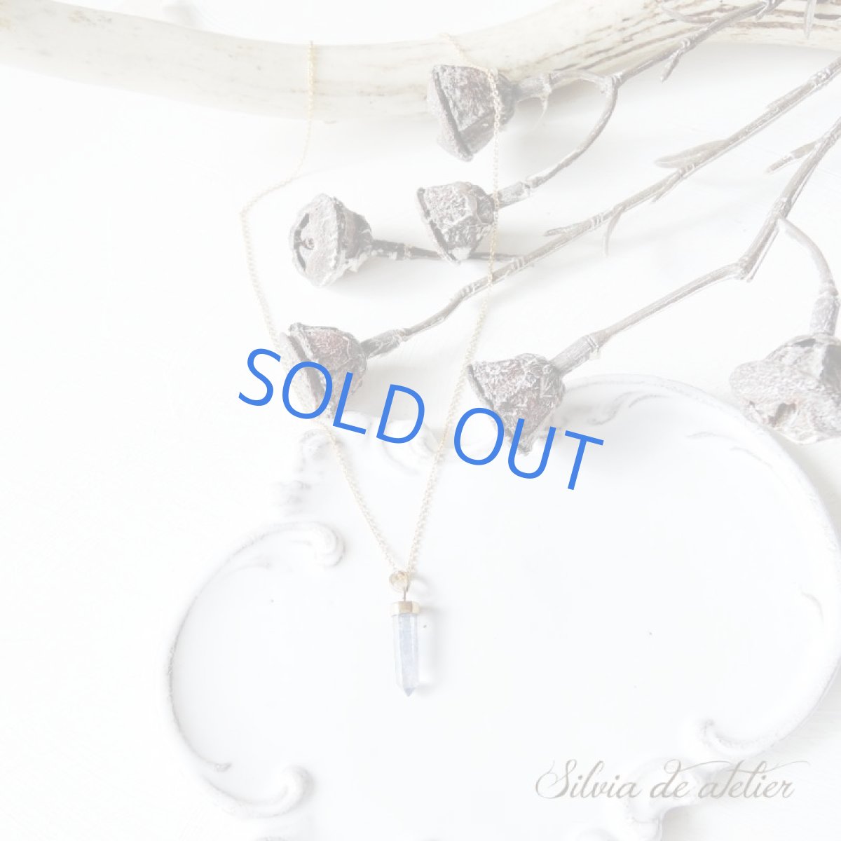 画像5: 【1点もの・C】デュモルチェライトインクォーツ　結晶体　ペンダント　約40cm14kgfネックレス (5)