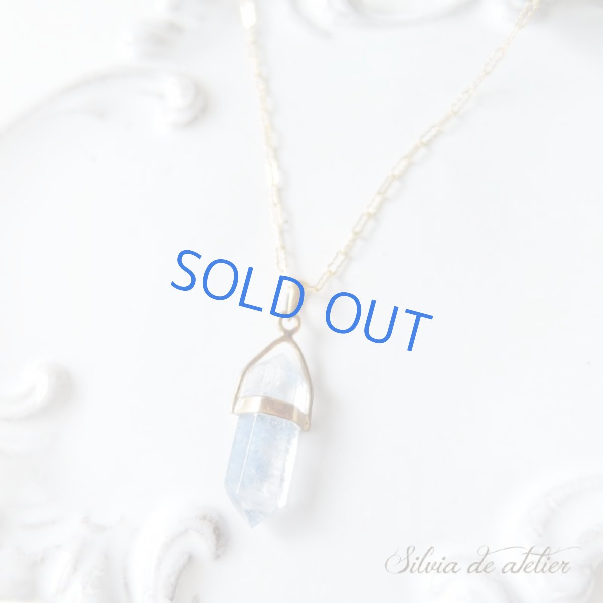 画像3: 【1点もの・A】デュモルチェライトインクォーツ 結晶体 ペンダント 約50cm14kgfネックレス (3)