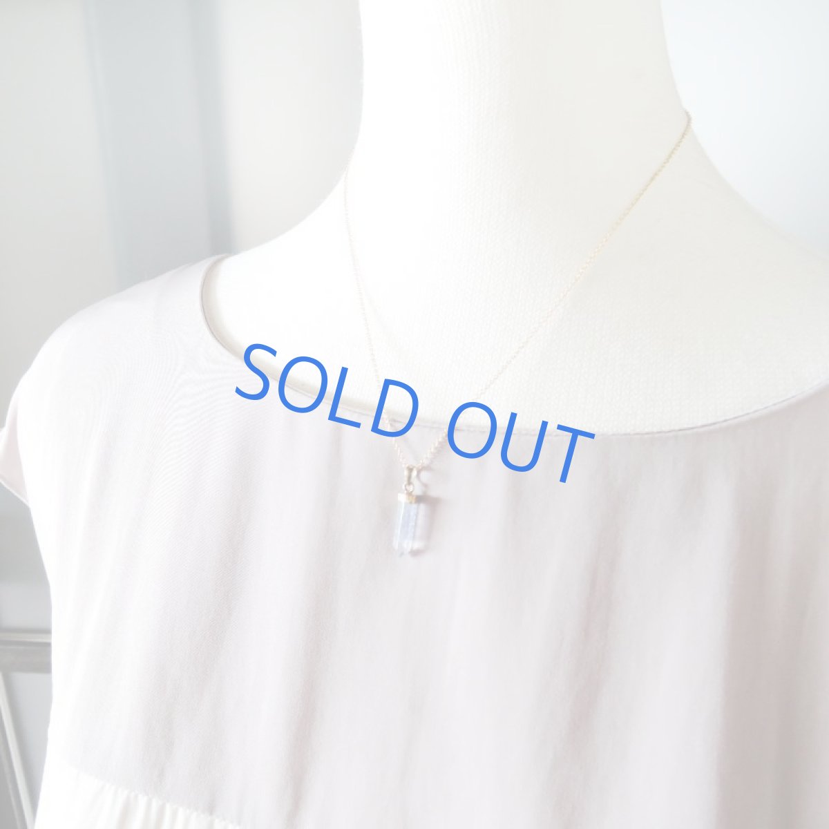 画像8: 【1点もの・C】デュモルチェライトインクォーツ　結晶体　ペンダント　約40cm14kgfネックレス (8)