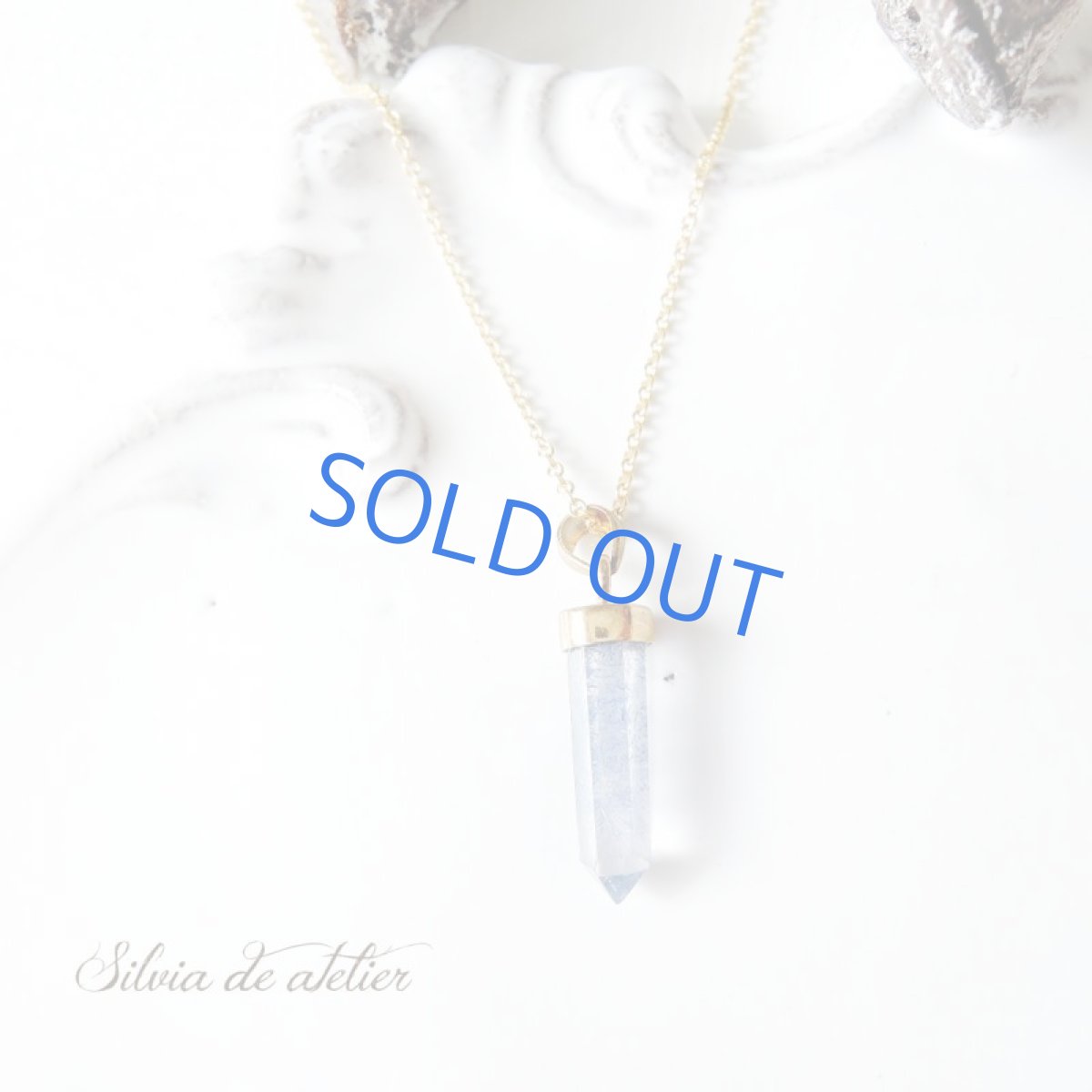 画像3: 【1点もの・C】デュモルチェライトインクォーツ　結晶体　ペンダント　約40cm14kgfネックレス (3)