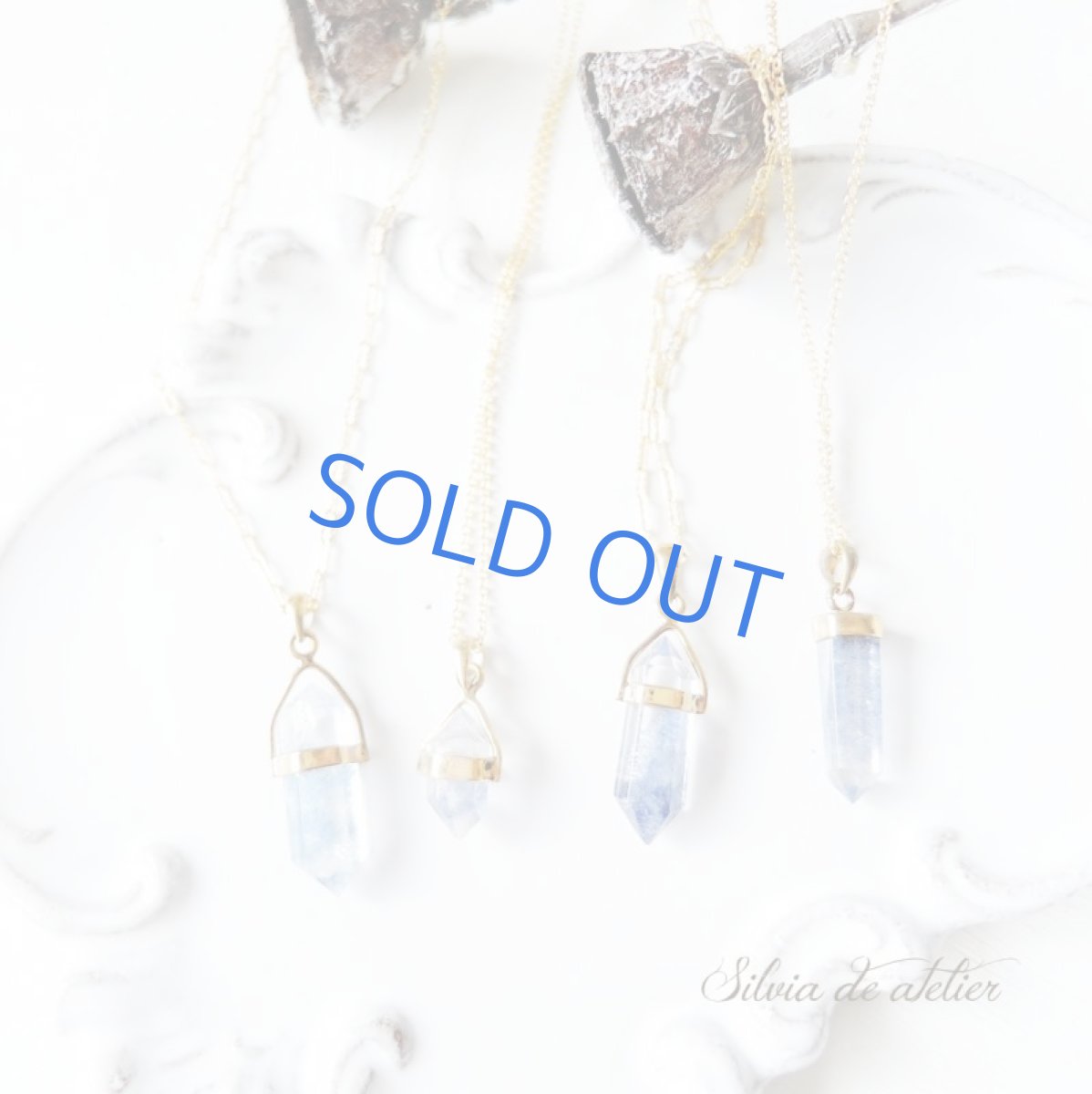 画像7: 【1点もの・B】デュモルチェライトインクォーツ 結晶体 ペンダント 約40cm14kgfネックレス (7)