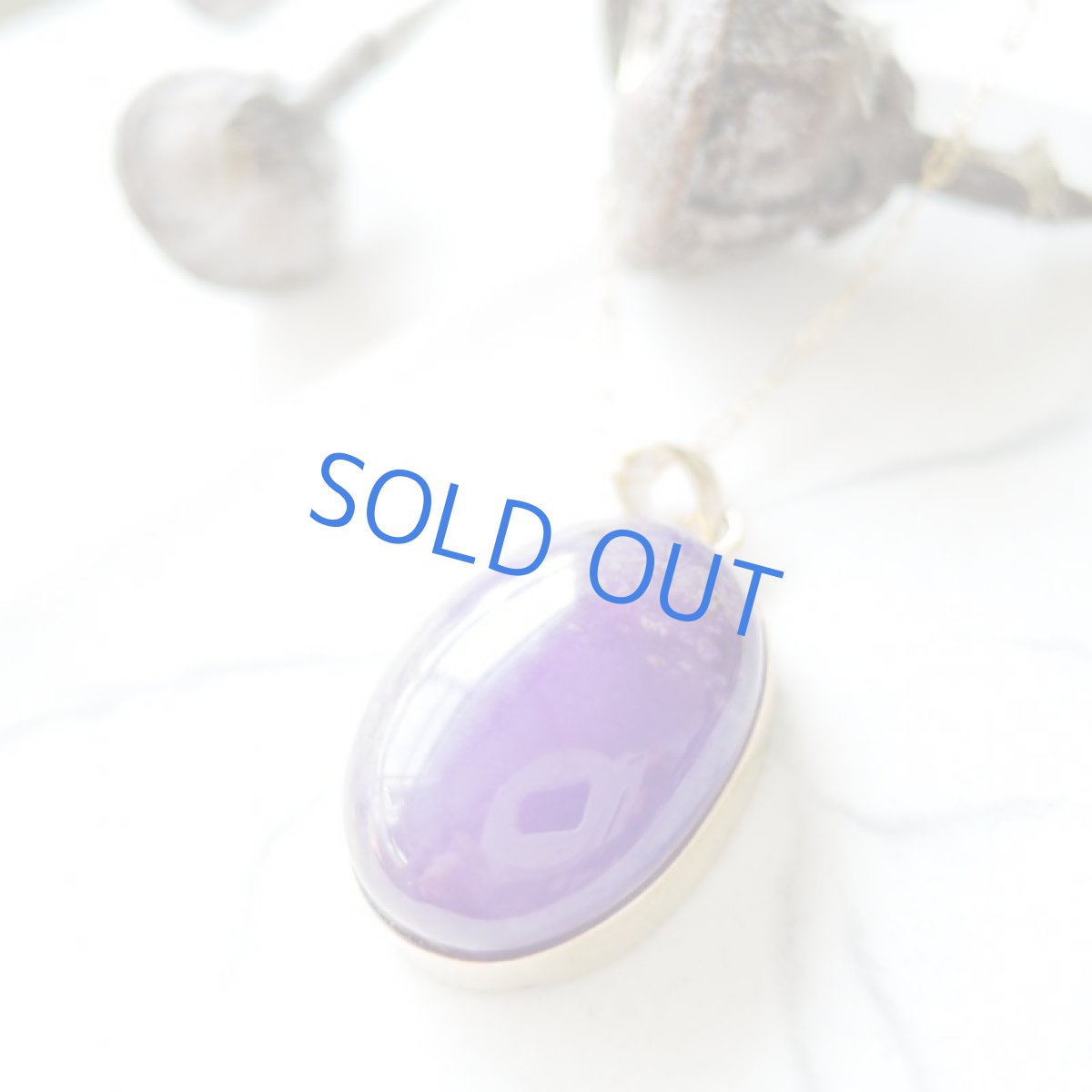 画像3: 【1点もの・Bオーバル】スギライトAAA 大粒フレームペンダント 約50cm14kgfネックレス (3)