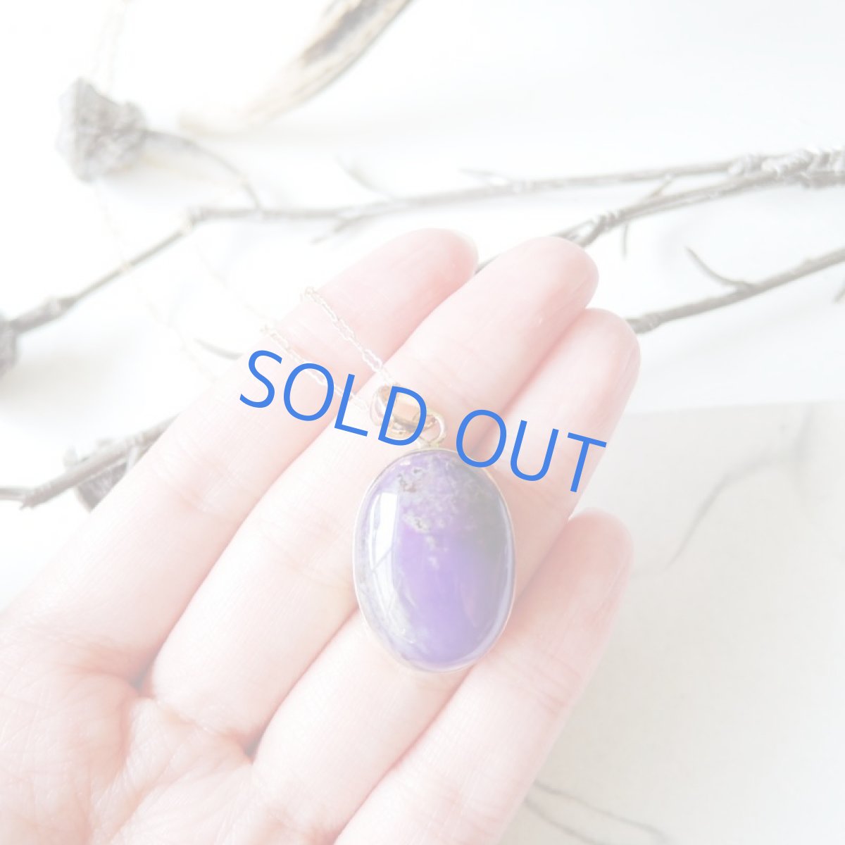 画像2: 【1点もの・Bオーバル】スギライトAAA 大粒フレームペンダント 約50cm14kgfネックレス (2)