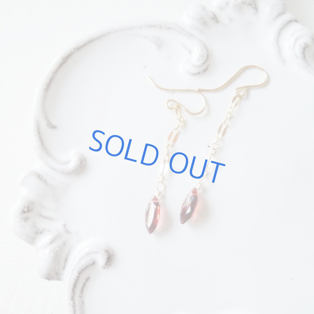 画像3: 限定数のみ　モザンビークガーネット　マーキスジェム　サージカルステンレスフックピアス (3)