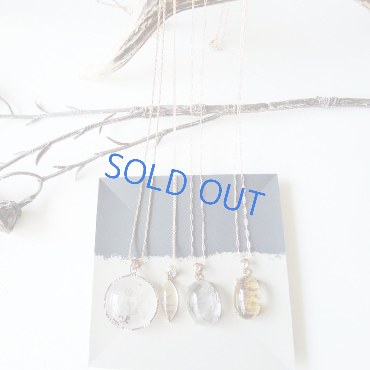 画像9: 【1点もの・ラウンド大粒】ブラジル産 デンドリティッククォーツ ペンダント vintageチェーンネックレス約60cm (9)