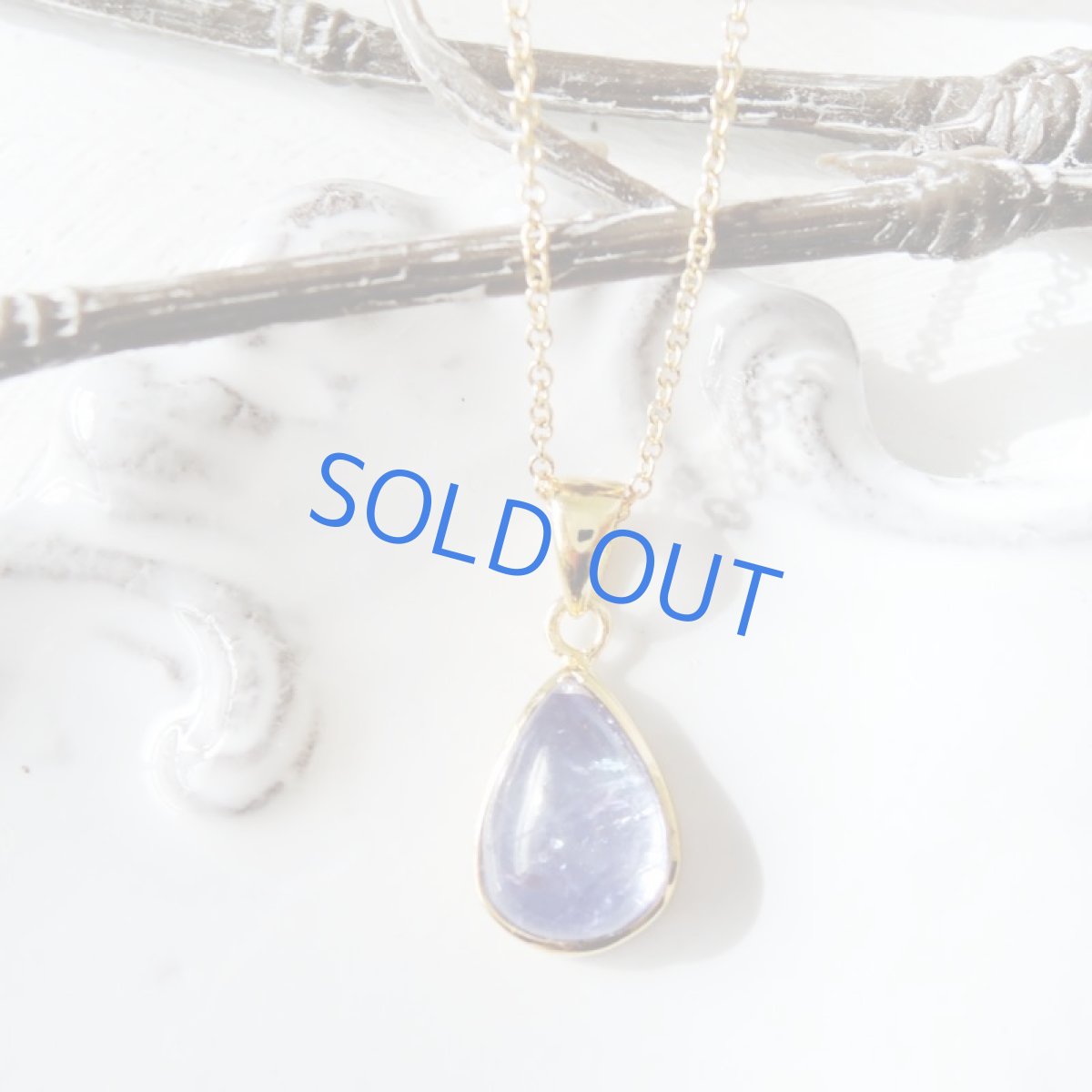 画像3: 【1点もの・ティアD】AAA タンザナイト しずく型 14kgfネックレス約40cm (3)