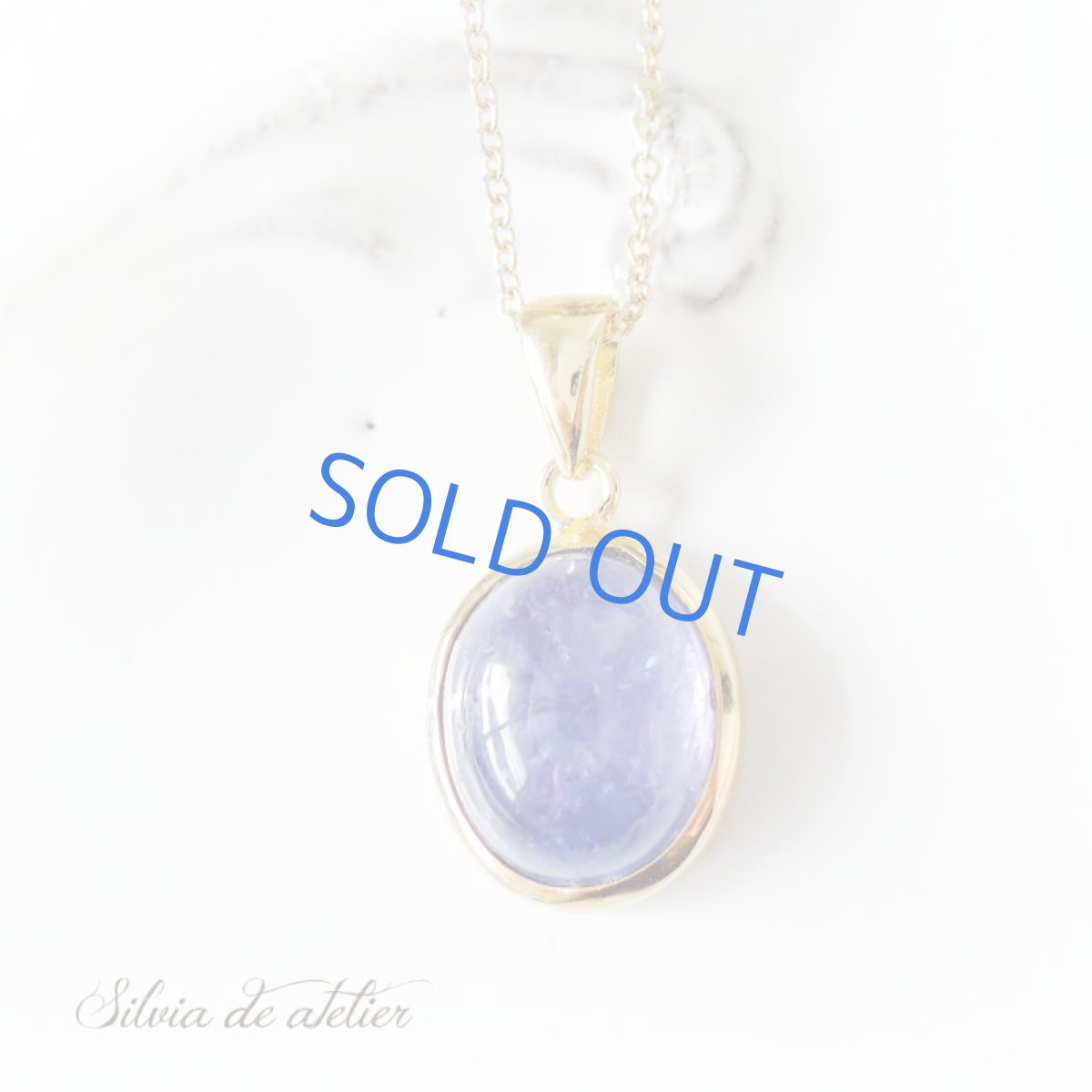 画像2: 【1点もの・オーバルC】AAA タンザナイト オーバル型 14kgfネックレス約40cm   (2)