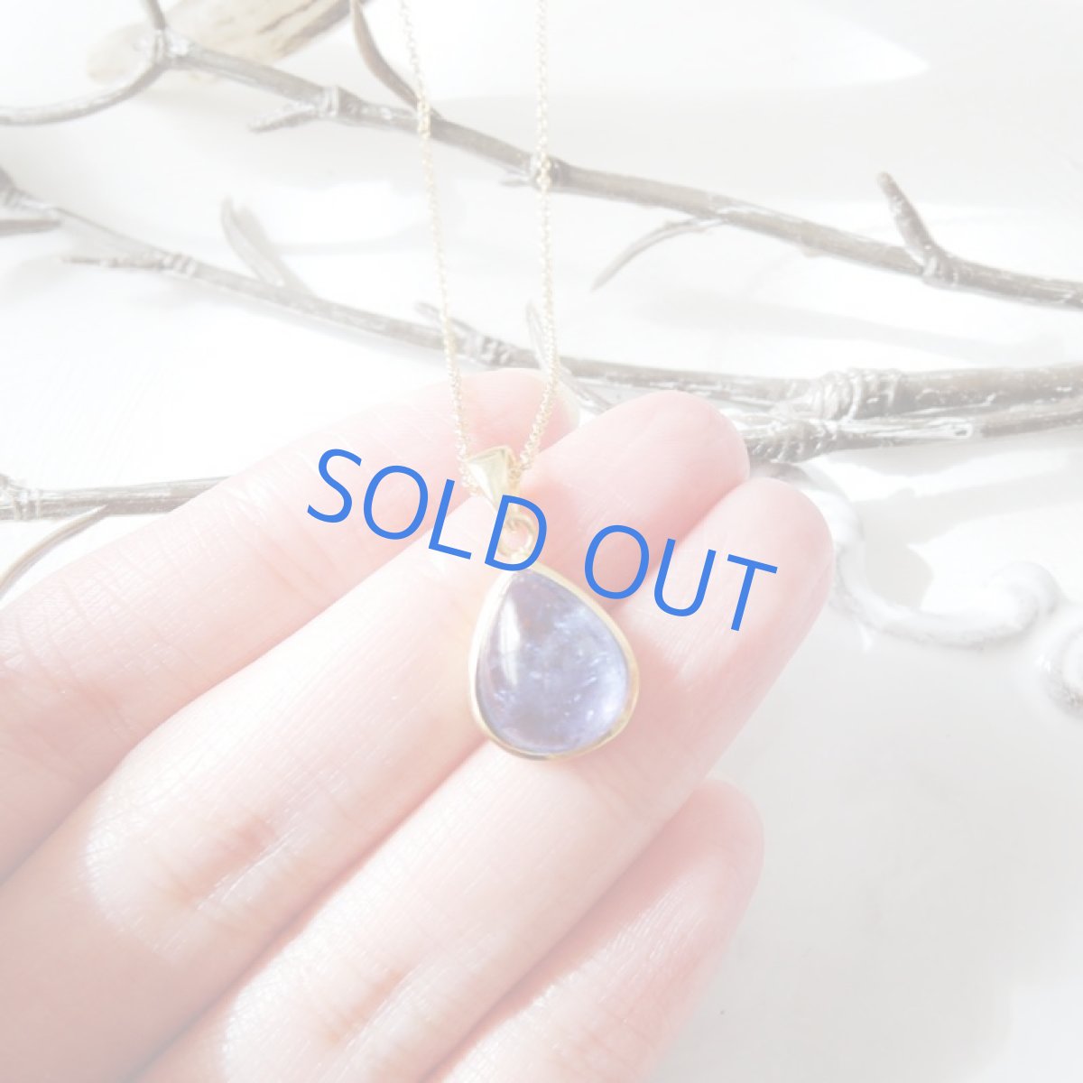 画像3: 【1点もの・ティアB】AAA タンザナイト 滴型 14kgfネックレス約40cm  (3)