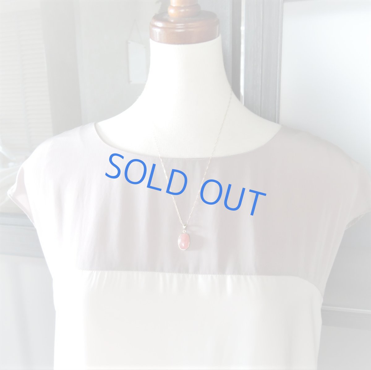 画像7: 【1点もの・B】大粒　アルゼンチン産インカローズ　ほっそりオーバル型　約50cm14kgfネックレス (7)