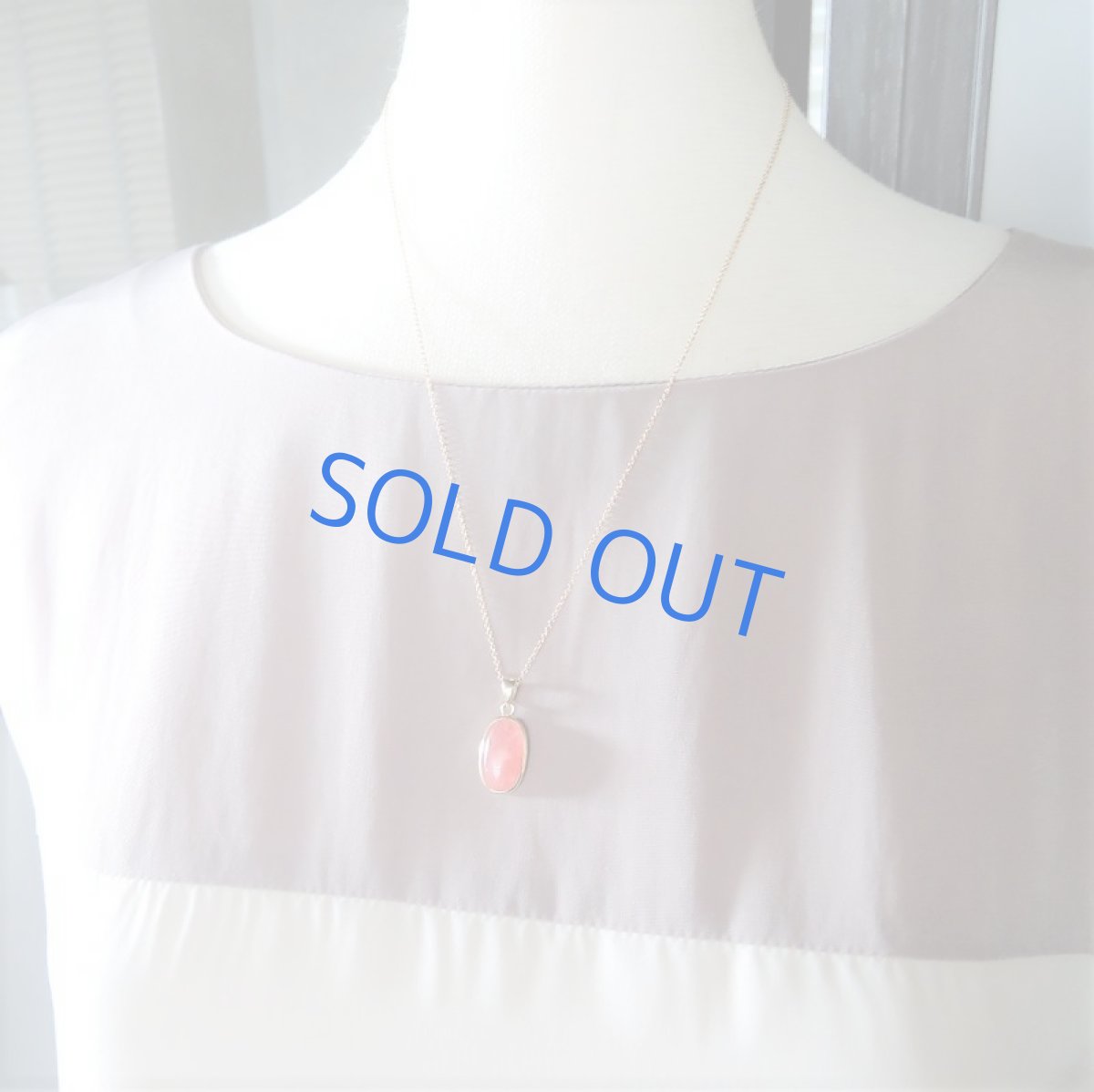 画像6: 【1点もの・C】大粒　アルゼンチン産インカローズ　ほっそりオーバル型　約50cm14kgfネックレス (6)