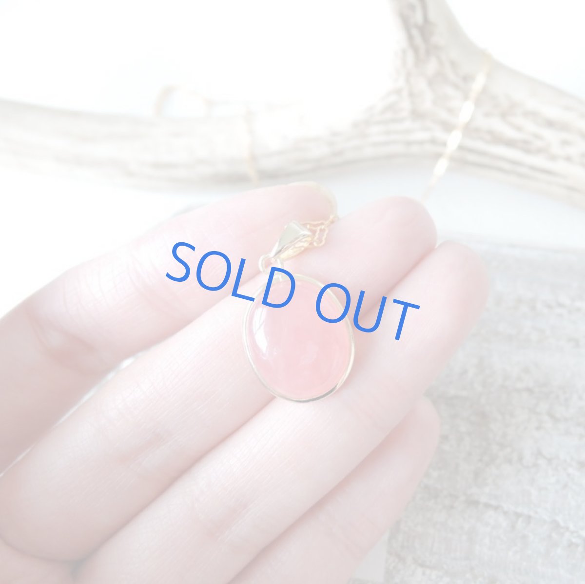 画像2: 【1点もの・A】大粒 アルゼンチン産インカローズ ぽってりオーバル型 約50cm14kgfネックレス (2)