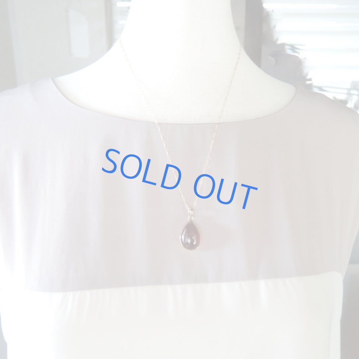 画像6: 【1点もの・C】大粒 ヘソナイトガーネット しずく型 約50cm14kgfネックレス (6)