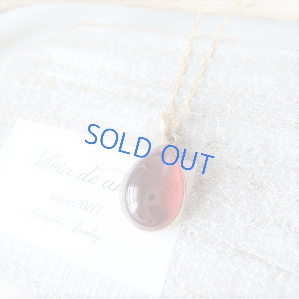 画像4: 【1点もの・A】大粒　ヘソナイトガーネット　しずく型　約50cm14kgfネックレス (4)