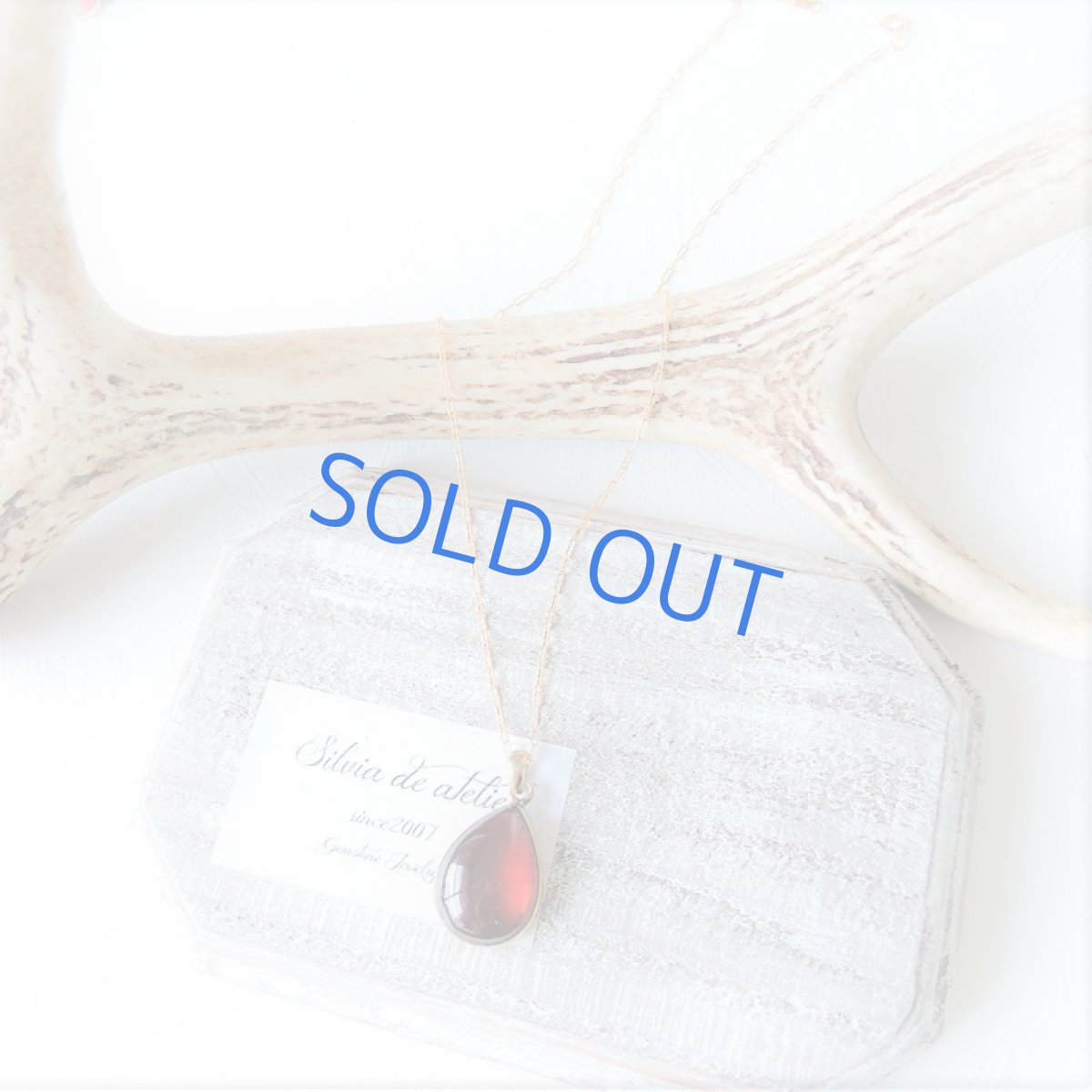 画像5: 【1点もの・C】大粒 ヘソナイトガーネット しずく型 約50cm14kgfネックレス (5)