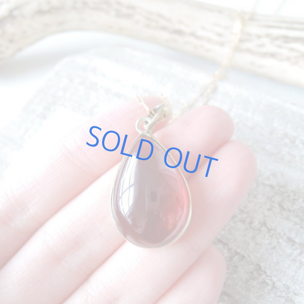 画像3: 【1点もの・B】超大粒 ヘソナイトガーネット しずく型 約50cm14kgfネックレス (3)