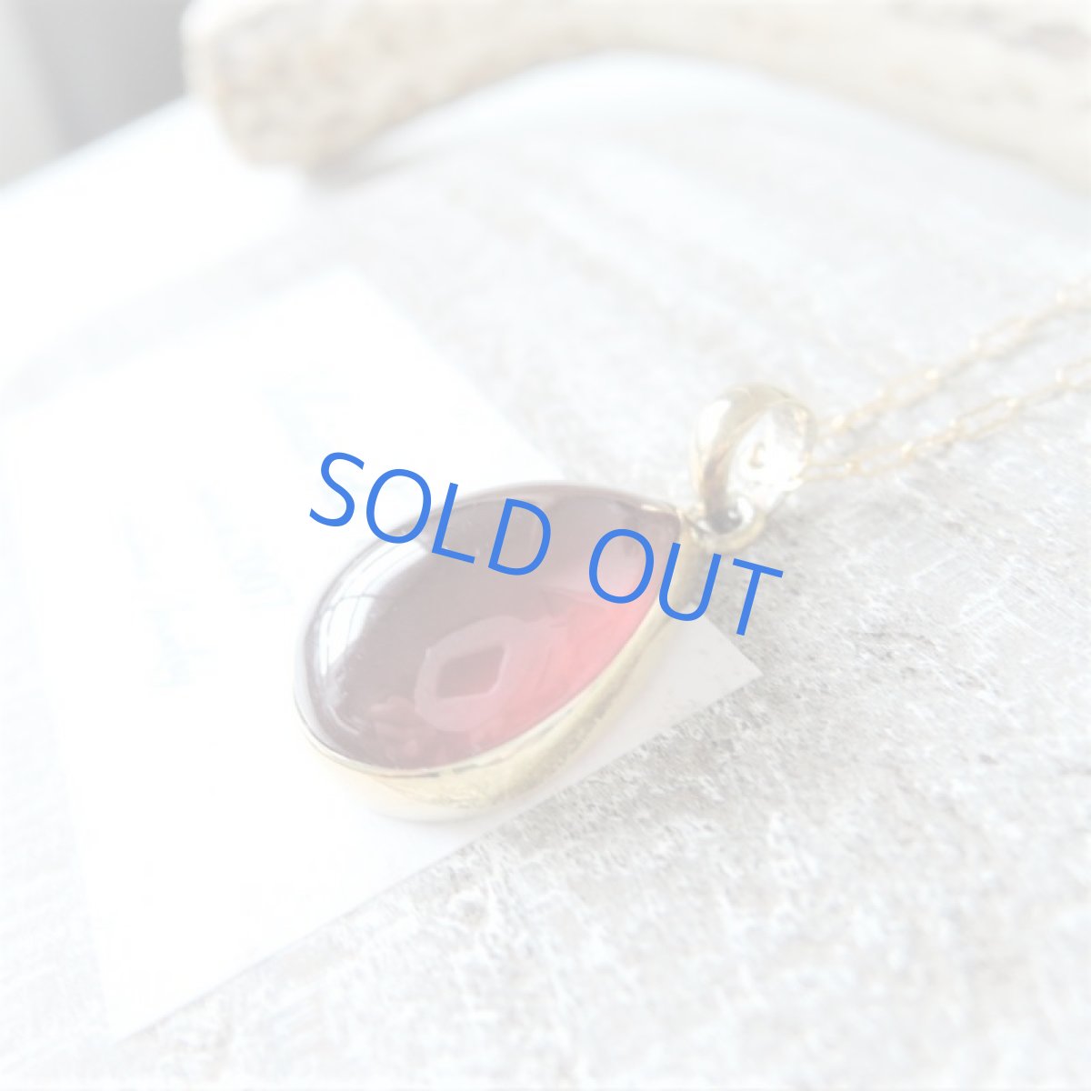 画像2: 【1点もの・A】大粒　ヘソナイトガーネット　しずく型　約50cm14kgfネックレス (2)