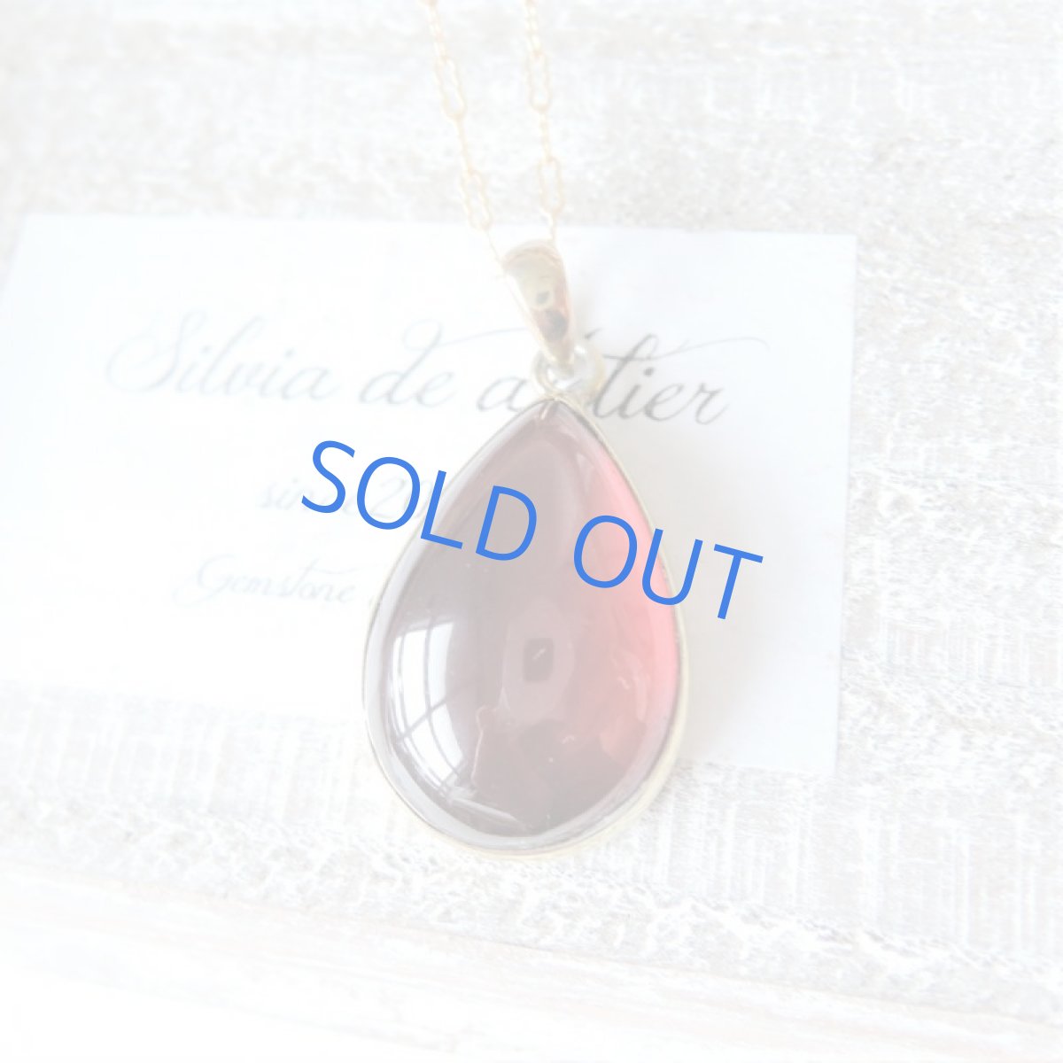 画像3: 【1点もの・C】大粒 ヘソナイトガーネット しずく型 約50cm14kgfネックレス (3)