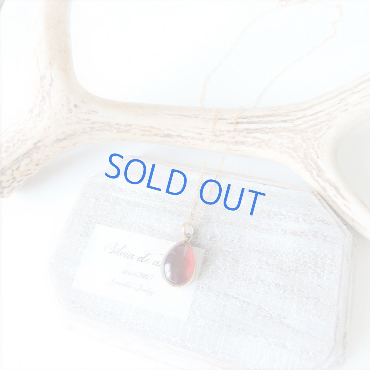 画像5: 【1点もの・A】大粒　ヘソナイトガーネット　しずく型　約50cm14kgfネックレス (5)