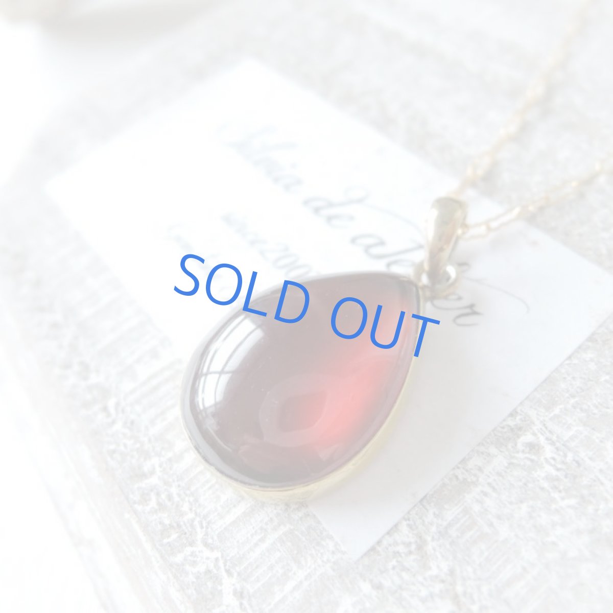 画像2: 【1点もの・C】大粒 ヘソナイトガーネット しずく型 約50cm14kgfネックレス (2)