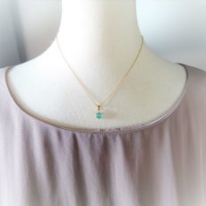 画像6: 半額SALE【残り1のみ】宝石用ルース　アパタイト　６ミリラウンドジェム　約40cmサージカルステンレスネックレス (6)