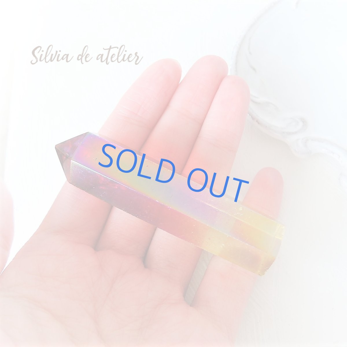 画像4: 【残り1・赤黄】 チャクラカラー対応　オーラクォーツ結晶　音叉セット (4)