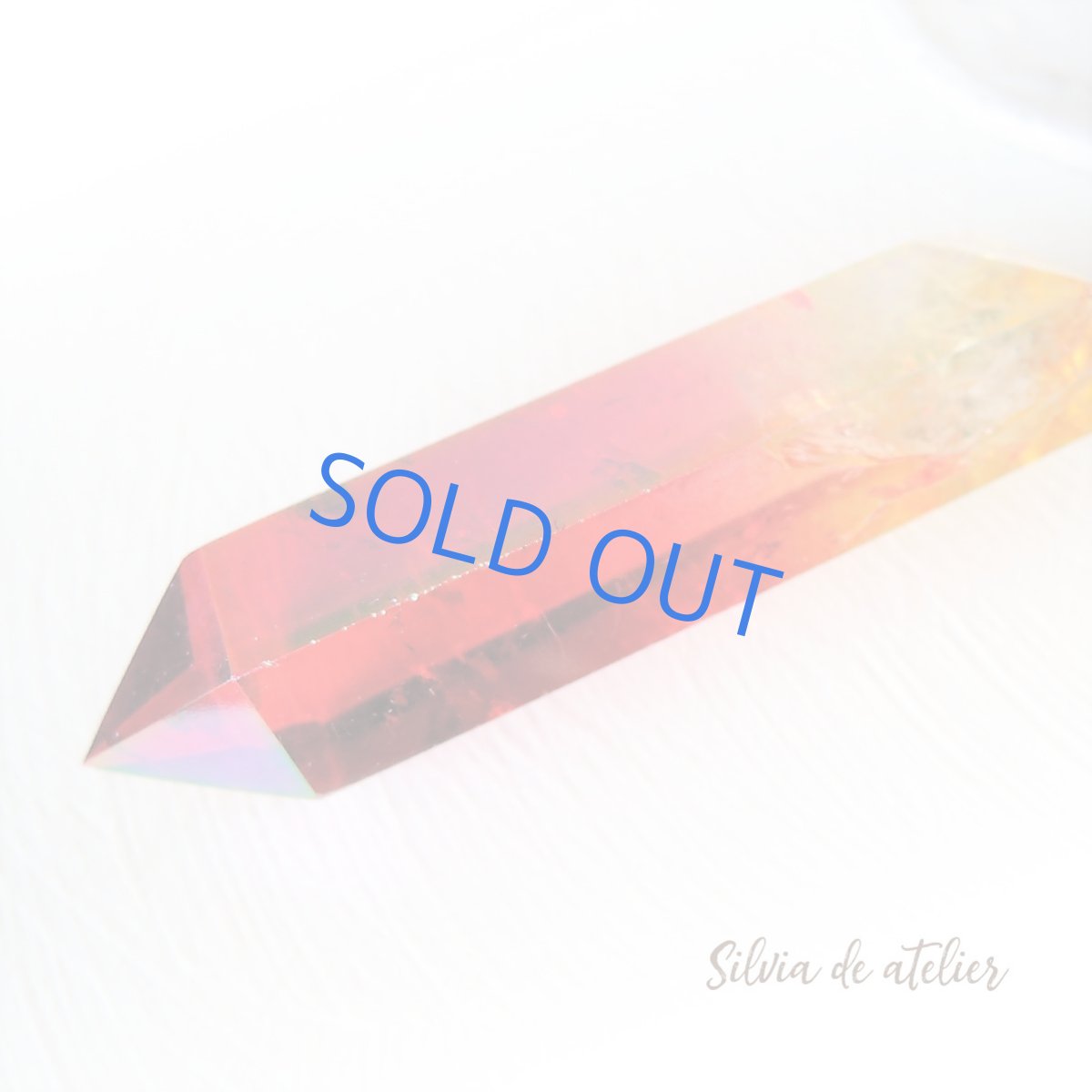 画像3: 【残り1・赤黄】 チャクラカラー対応　オーラクォーツ結晶　音叉セット (3)