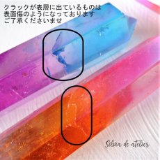 画像6: 【残り1・ピンクオレンジ】 チャクラカラー対応　オーラクォーツ結晶　音叉セット (6)