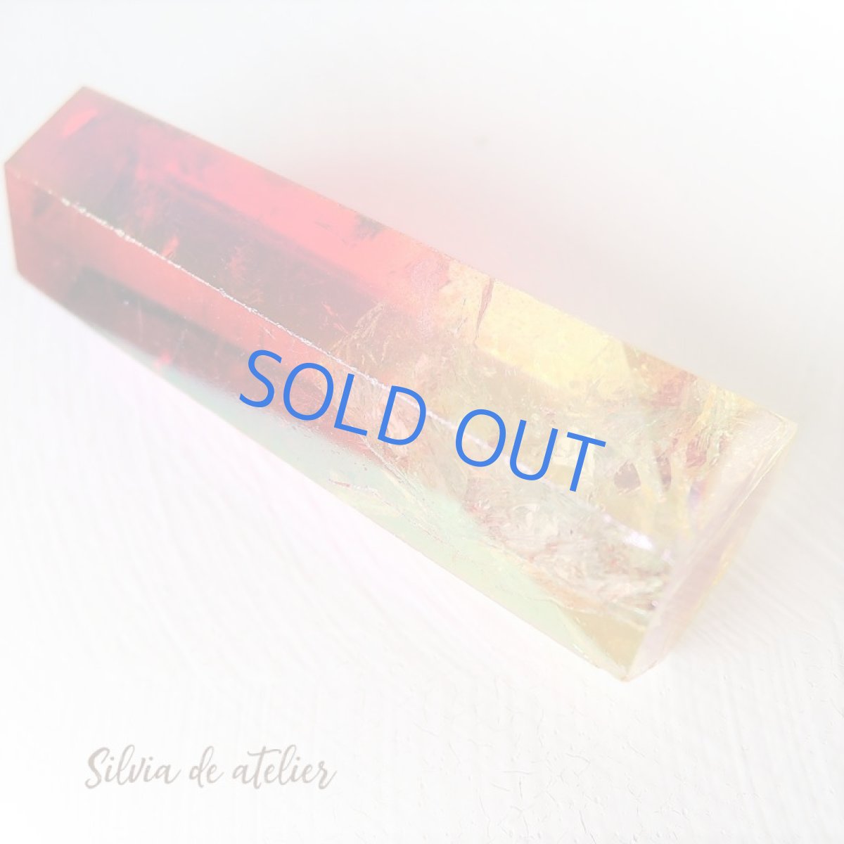 画像2: 【残り1・赤黄】 チャクラカラー対応　オーラクォーツ結晶　音叉セット (2)