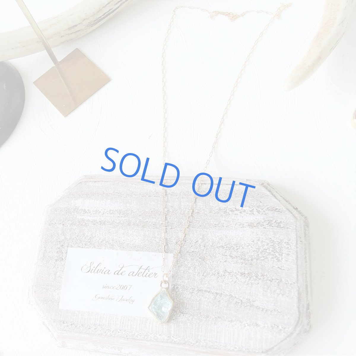 画像6: 【1点もの・D】大粒 アクアマリン 原石フレームストーン 14kgfネックレス約50cm (6)